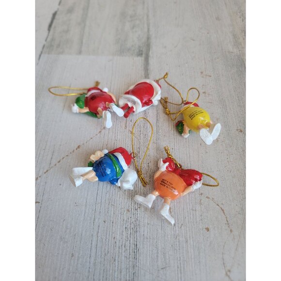 Mini M&M candy santa claus set ornament Xmas - Picture 5 of 5